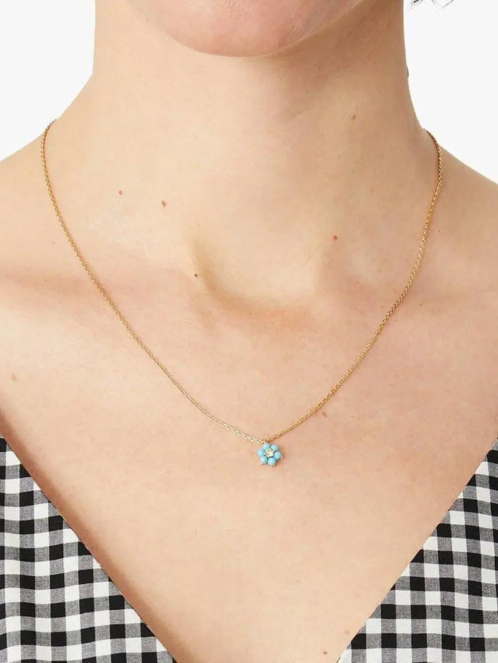 Kate Spade Myosotis Flower Mini Pendant Necklace